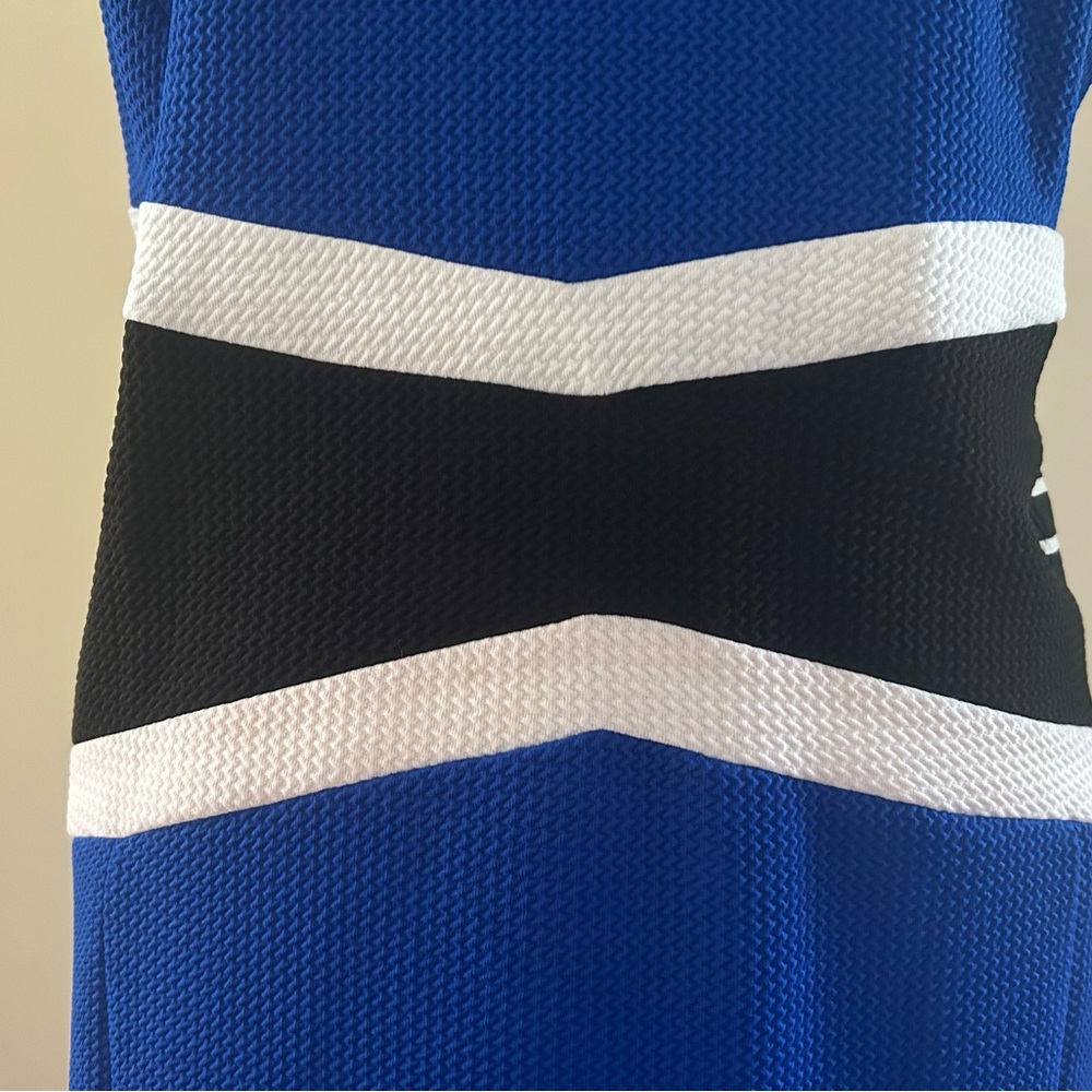 BRAND NEW Cobalt Blue Dress with Black/White - Picture 2 of 7